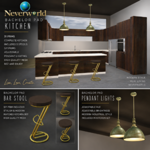 The Bachelor Pad Nested Kitchen Furniture 31 Prims