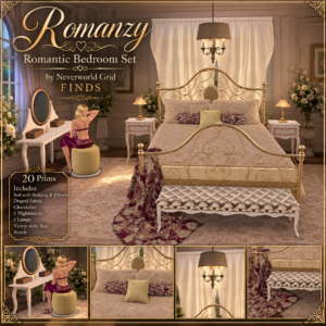 NWG Romanzy Romantic Bedroom 20 Prims