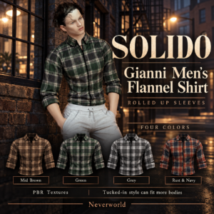 NEVERWORLD Solido Gianni Flannel Shirts